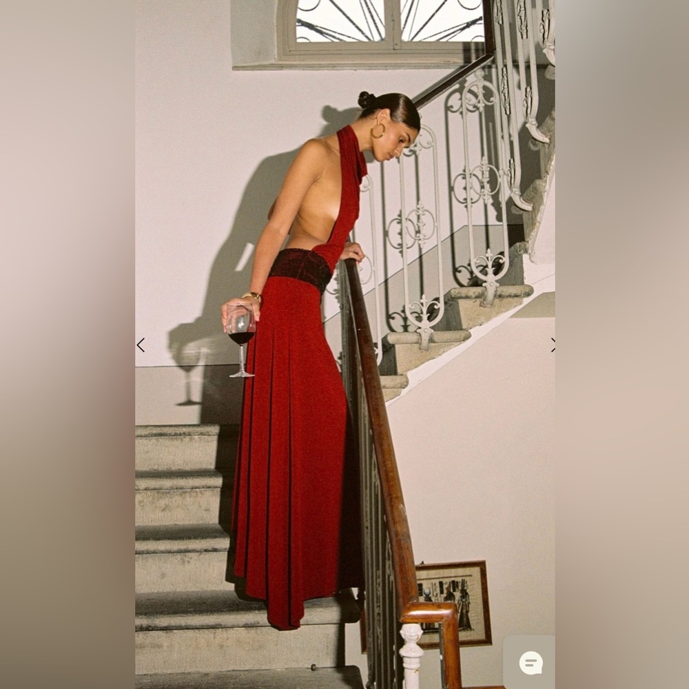 Ance Gria Adele Dress in Wine (XS)